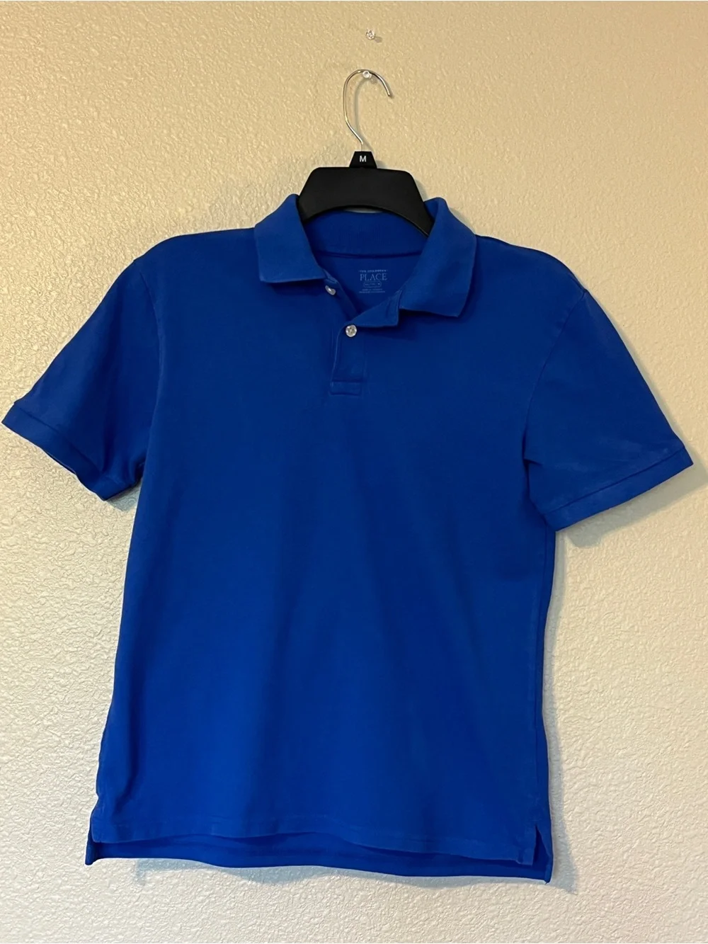 The Children's Place Boy’s XXL (16) Royal Blue Short Sleeve Polo Shirt